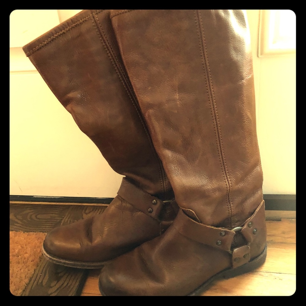 Frye Brown Tall Riding Boots